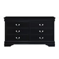Black 6 Drawer Dresser V11572