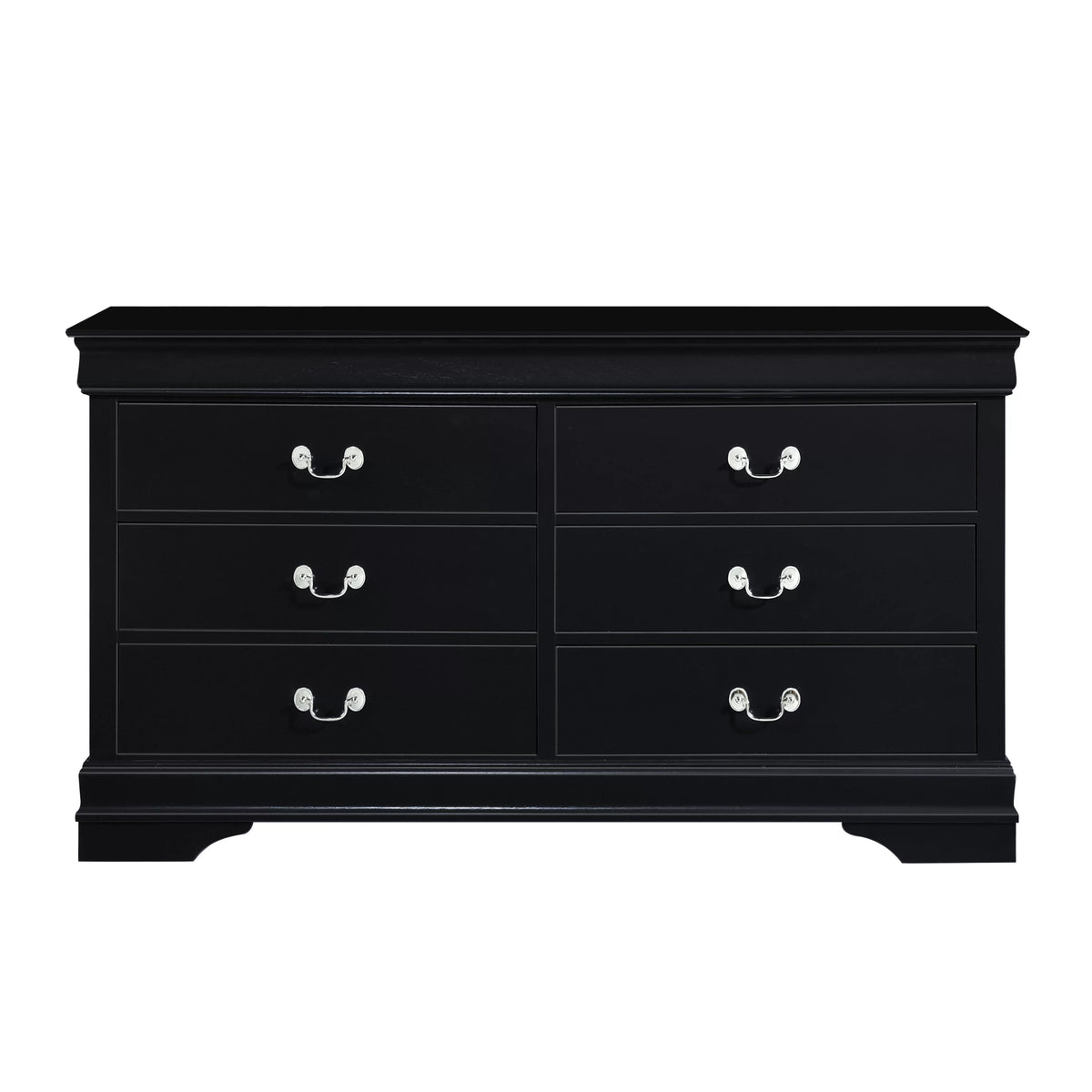 Black 6 Drawer Dresser V11572