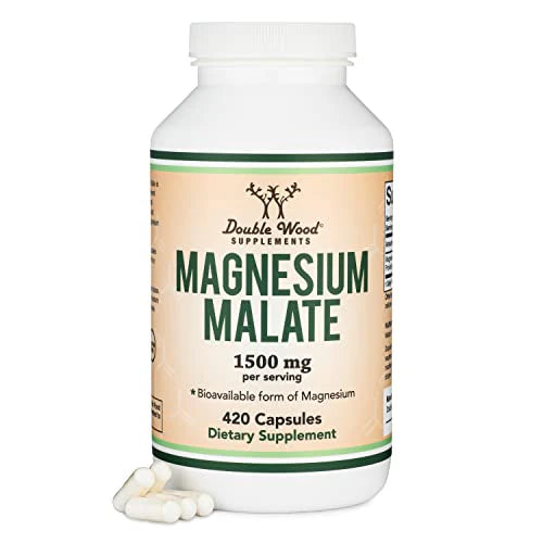 Magnesium Malate Capsules 420 Count 1,500mg Vegan Gluten Free G8980