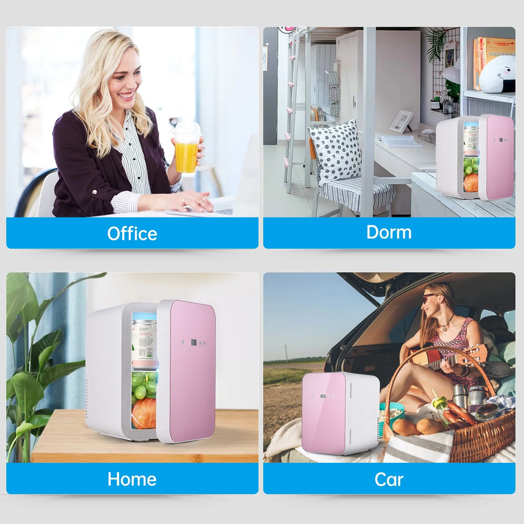 8 Liter Touchscreen Portable Thermoelectric Cooler and Warmer Fridge J6008