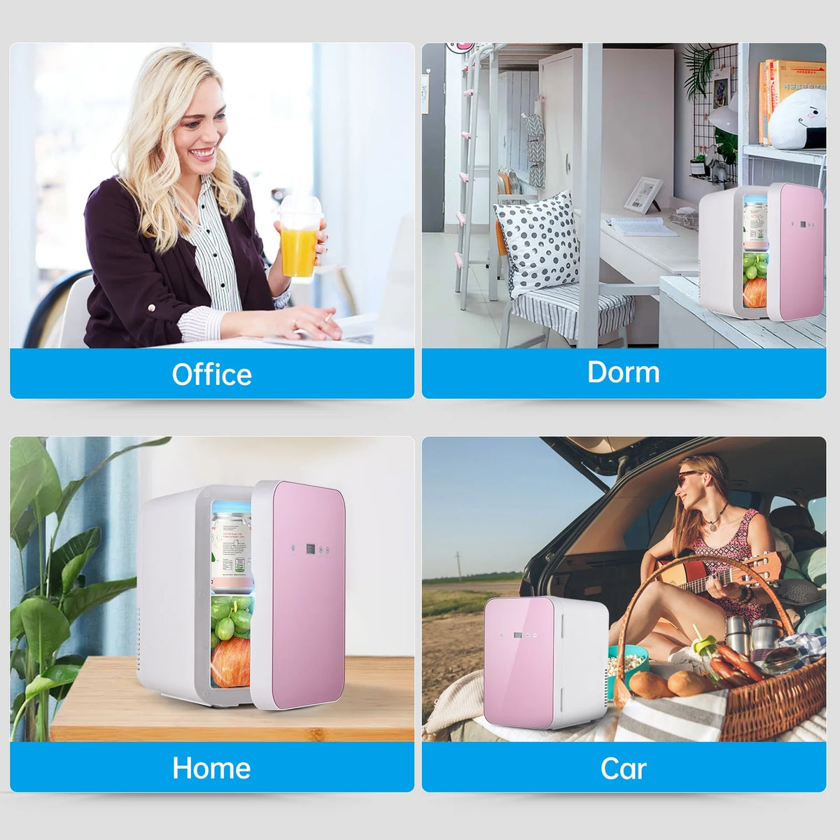 8 Liter Touchscreen Portable Thermoelectric Cooler and Warmer Fridge J6008