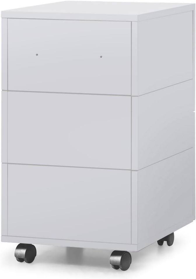 White 2 Drawer Mobile Pedestal J894324