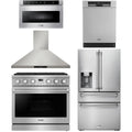 36 Gas Range, Range Hood, Refrigerator, Dishwasher and Microwave L87179