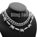 Silver 18" Cuban Chain Necklace J91476