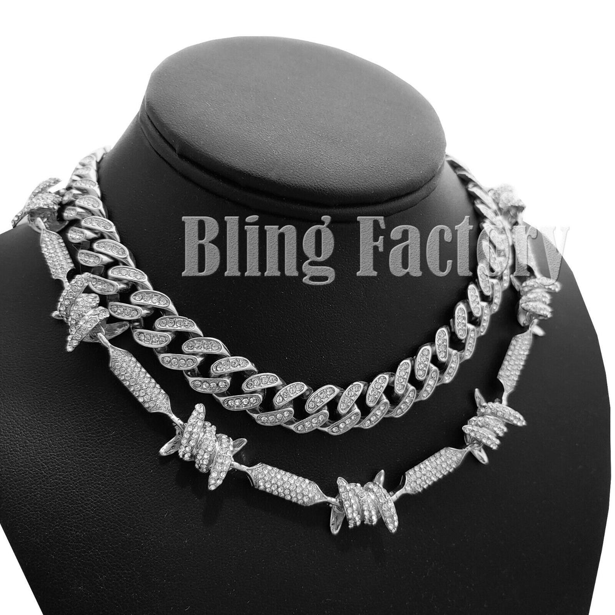 Silver 18" Cuban Chain Necklace J91476