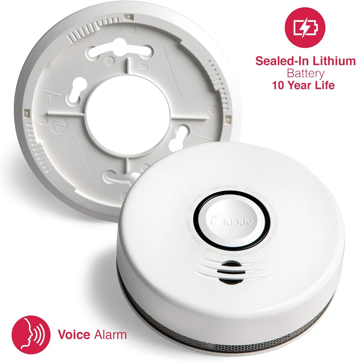 Lithium Battery Powered Combination Smoke & Carbon Monoxide Alarm U10638