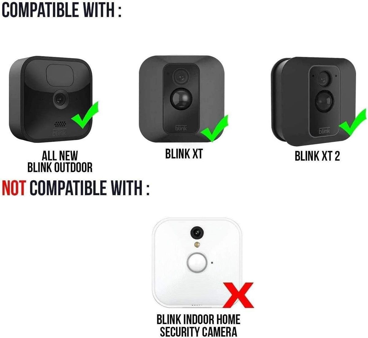 Black UL-Certified Power Adapter for Blink Camera X63280