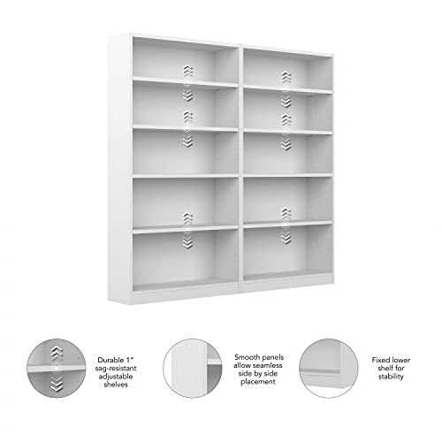 Black 5 Shelf Bookcase Set of 2 H815