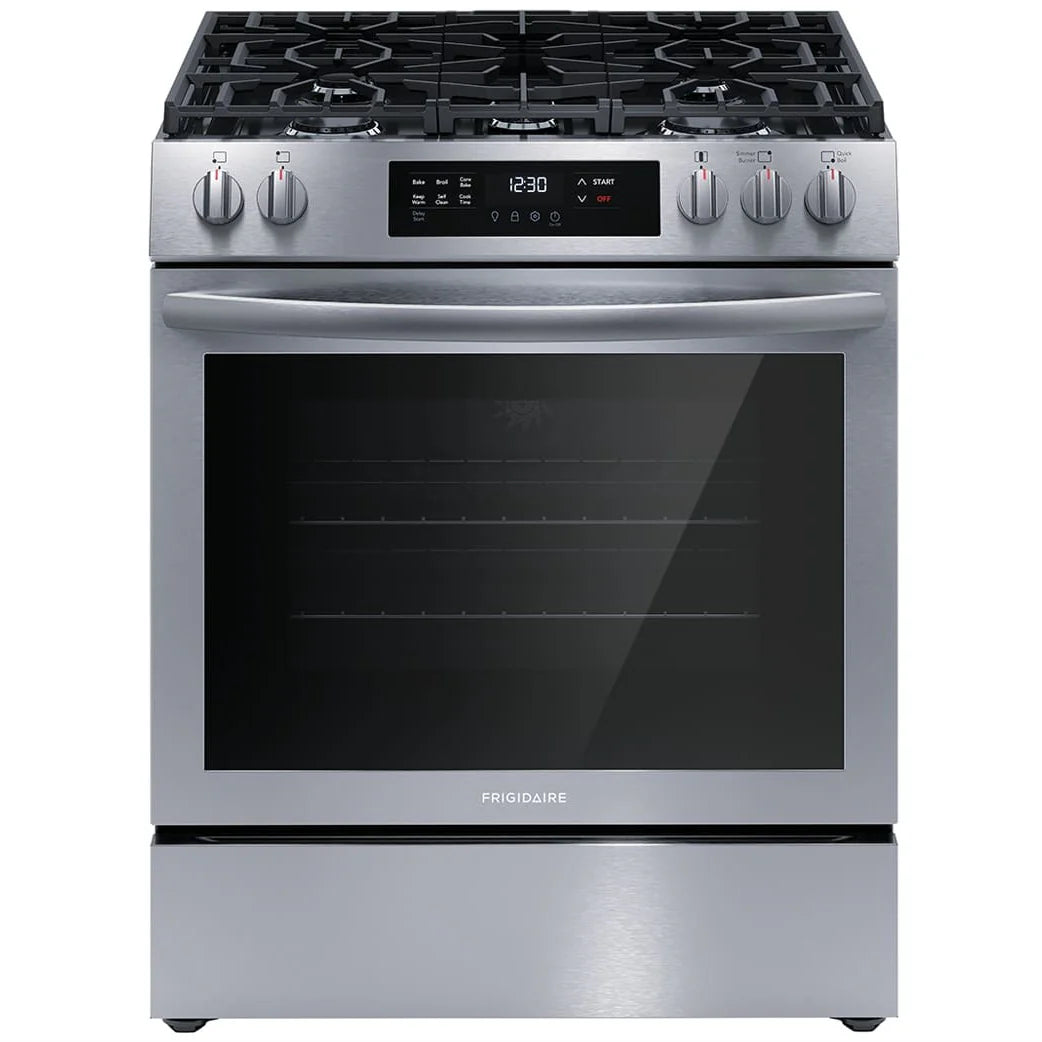 30 In. 5.1 Cu Ft. Stainless Steel Gas 5-Burner Range with Convection Bake P6816