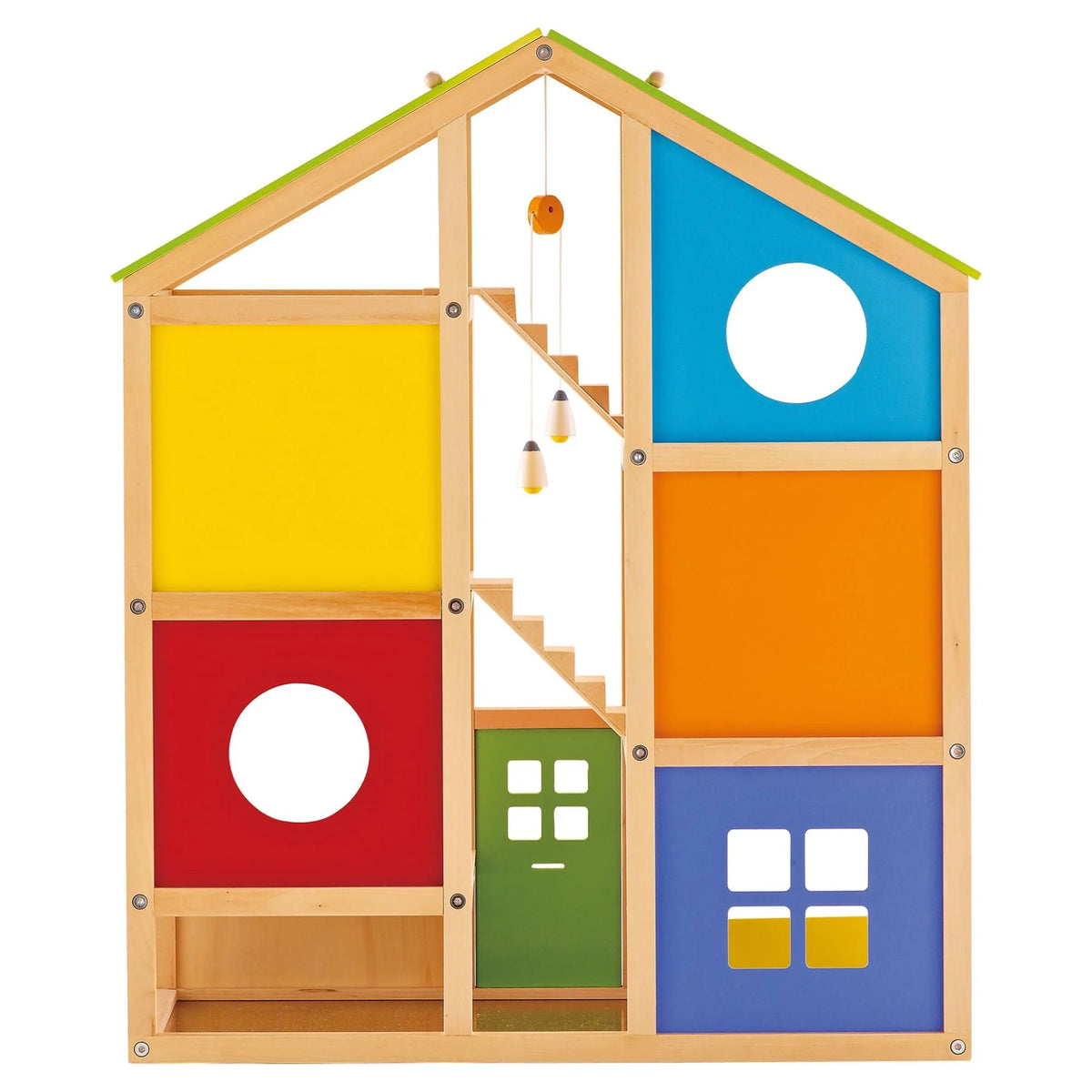 Wooden Furnished Dollhouse Playset Y1482