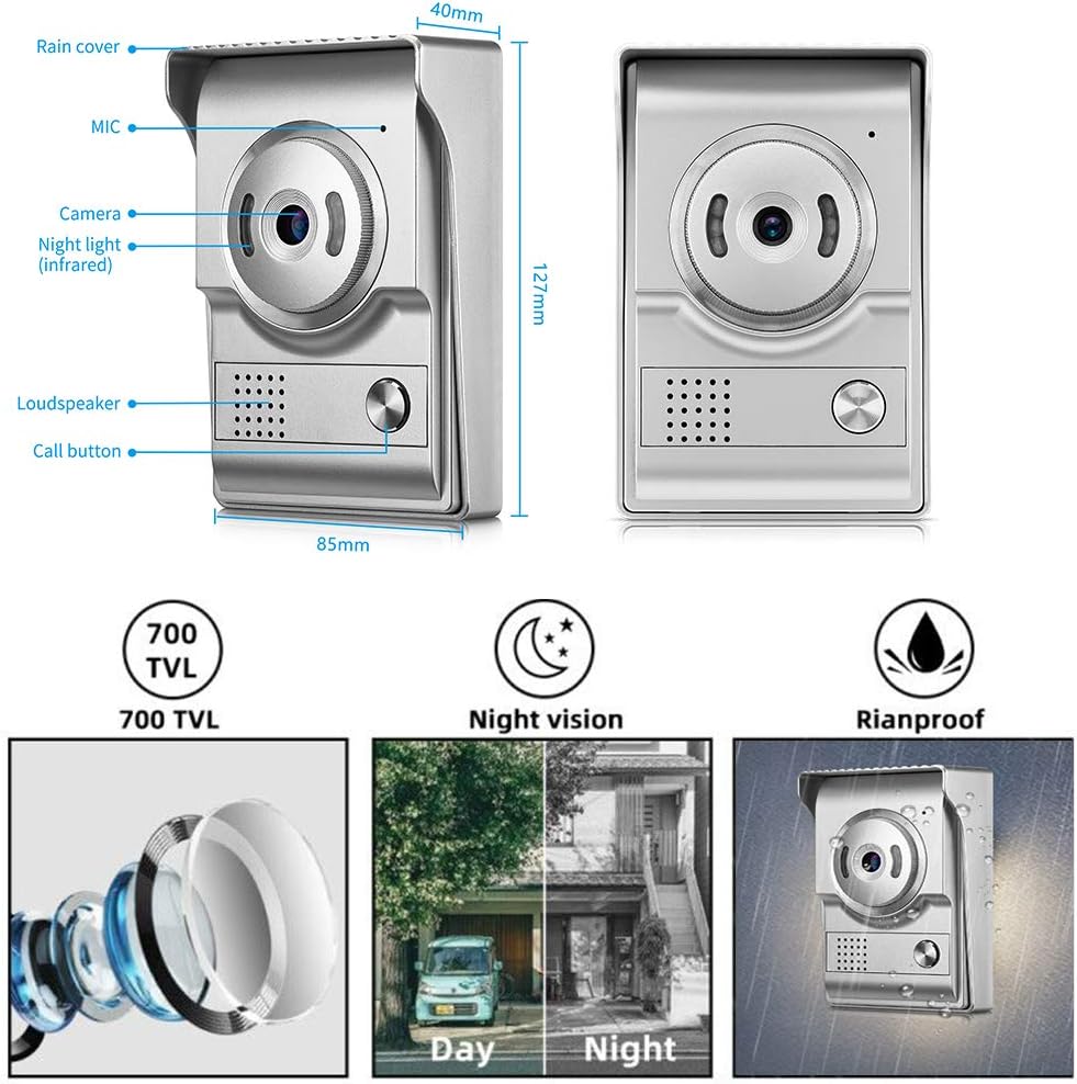 9 Inch Wired Video Intercom System with Night Vision B40343