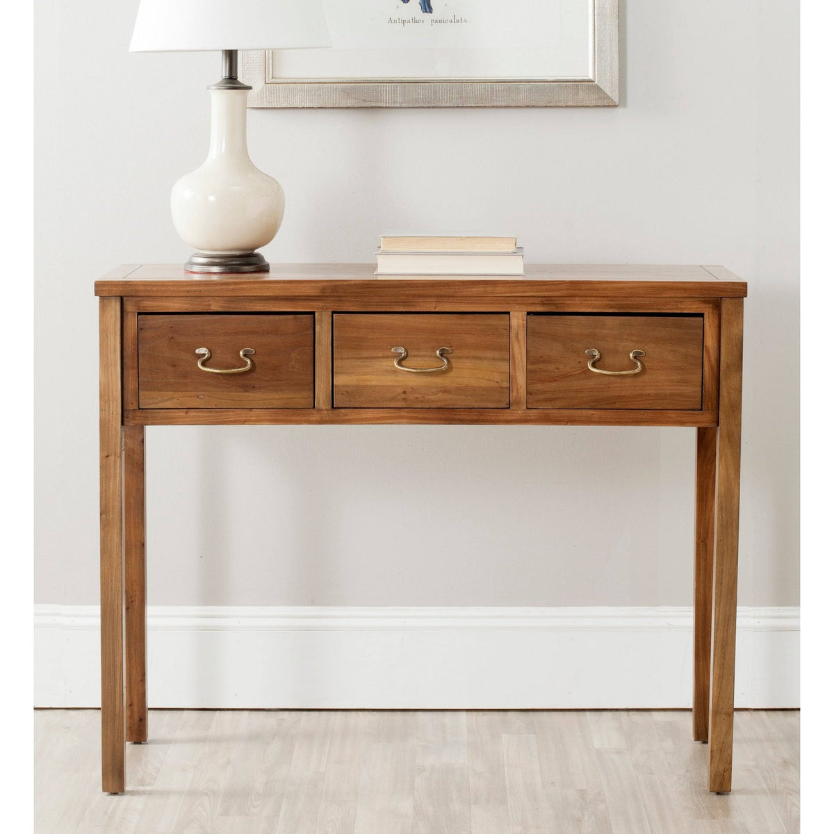 Oak Console with Storage Drawers A66221