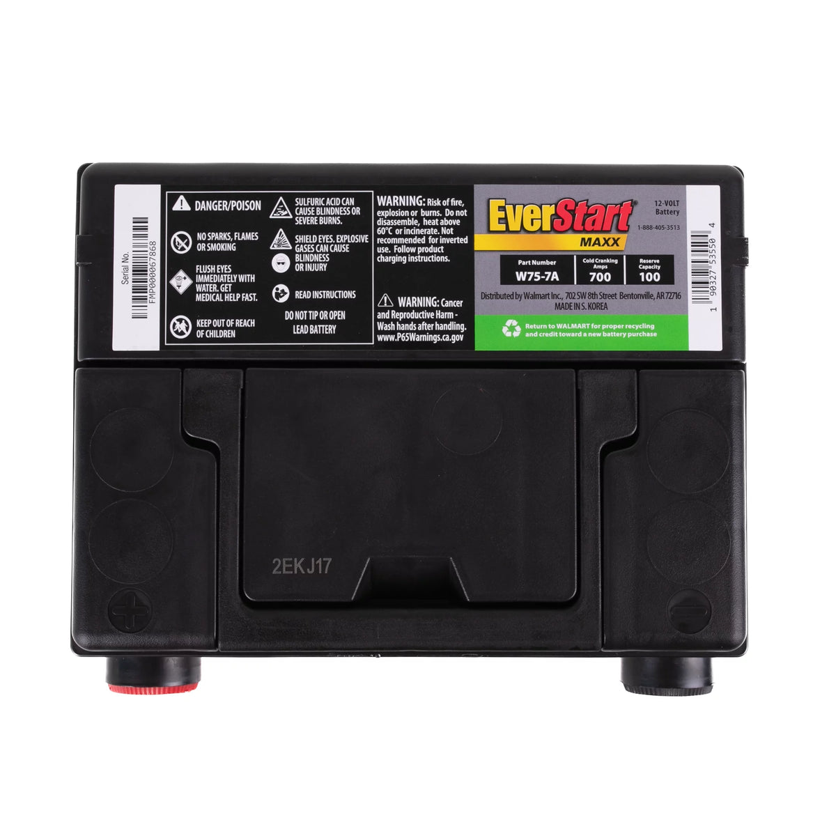 Automotive Battery, Group Size 75 - 12 Volts - 700 CCA G65412