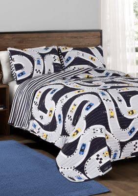 Navy Quilt Set Twin G982