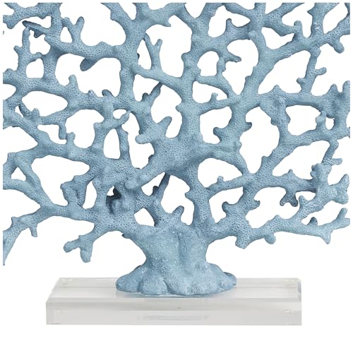 Aluminum Metal Coral Decorative Sculpture 19" x 3" x 21" Silver S923923