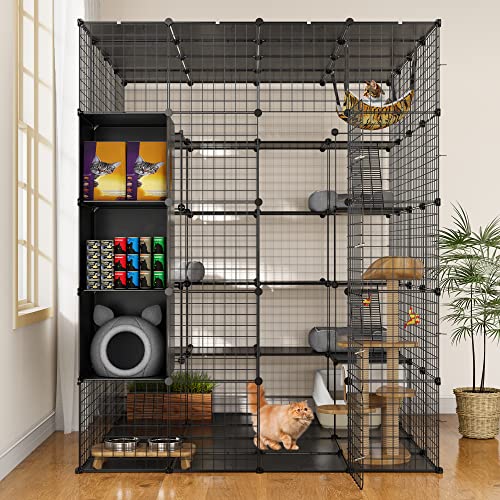Large Cat Cage with Roof Hammock Platforms F6957