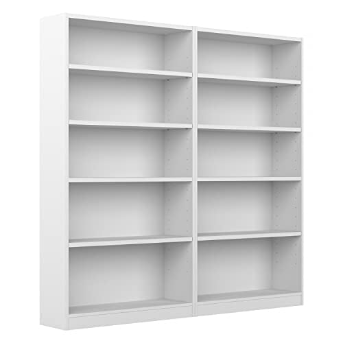 Black 5 Shelf Bookcase Set of 2 H815
