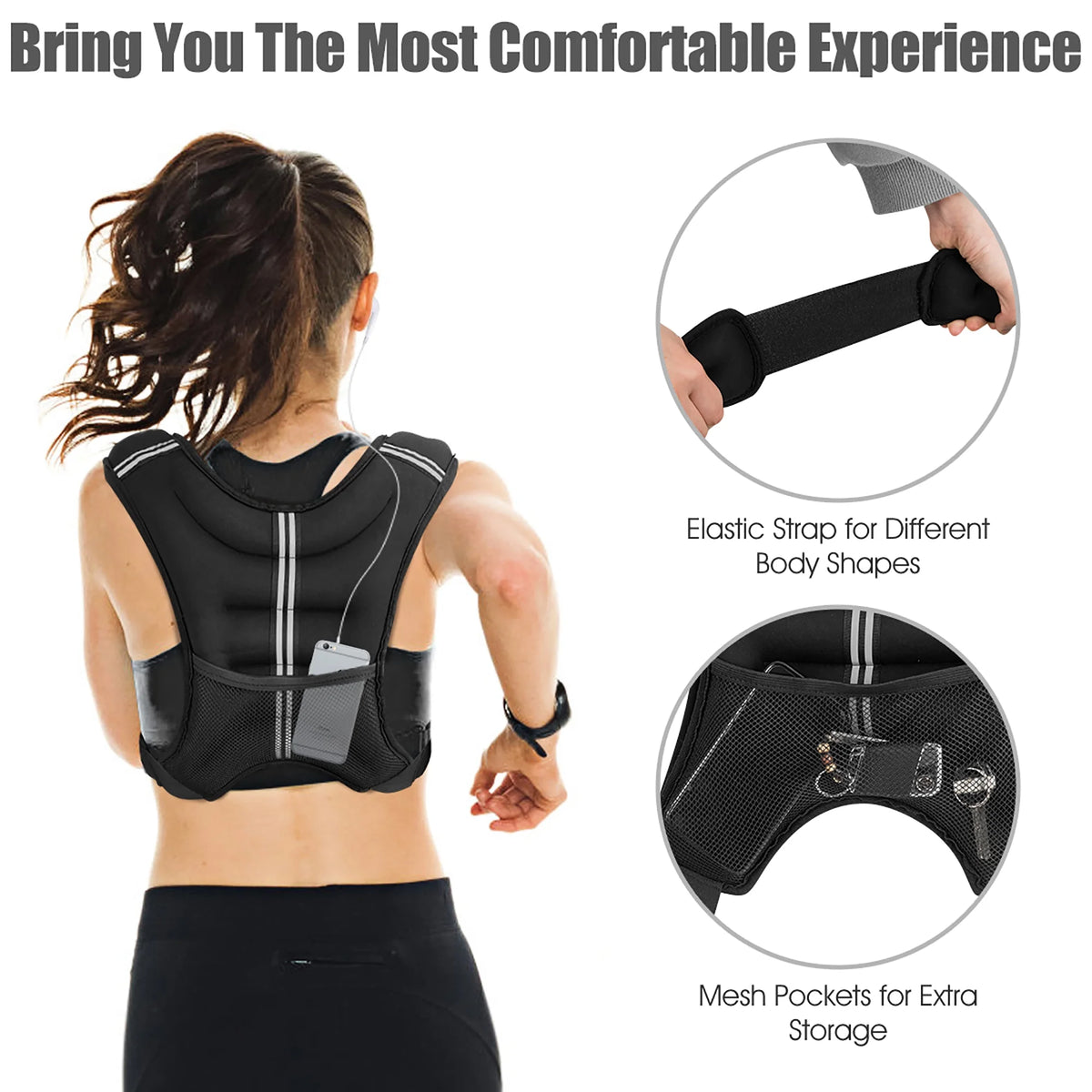 30LBS Adjustable Weighted Vest P3277