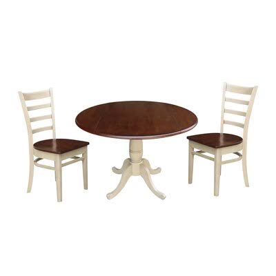 3 - Piece Drop Leaf Solid Wood Dining Set H2889