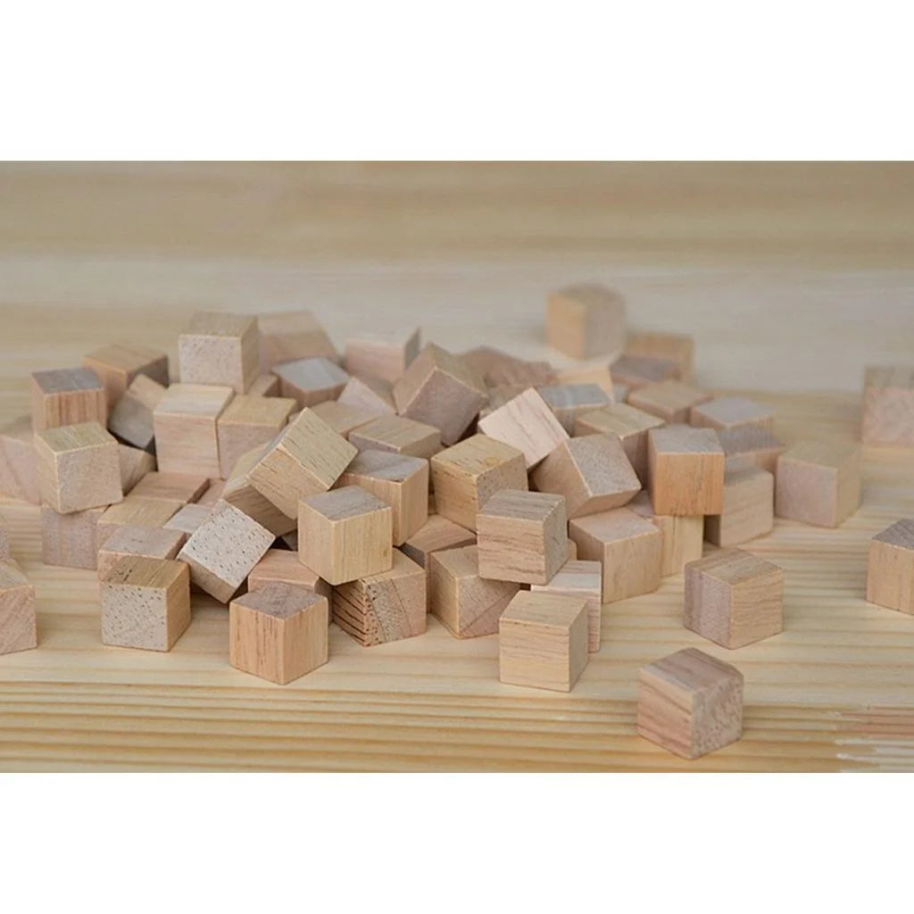 400pcs Natural Wooden Building Blocks Cubes Set X6767