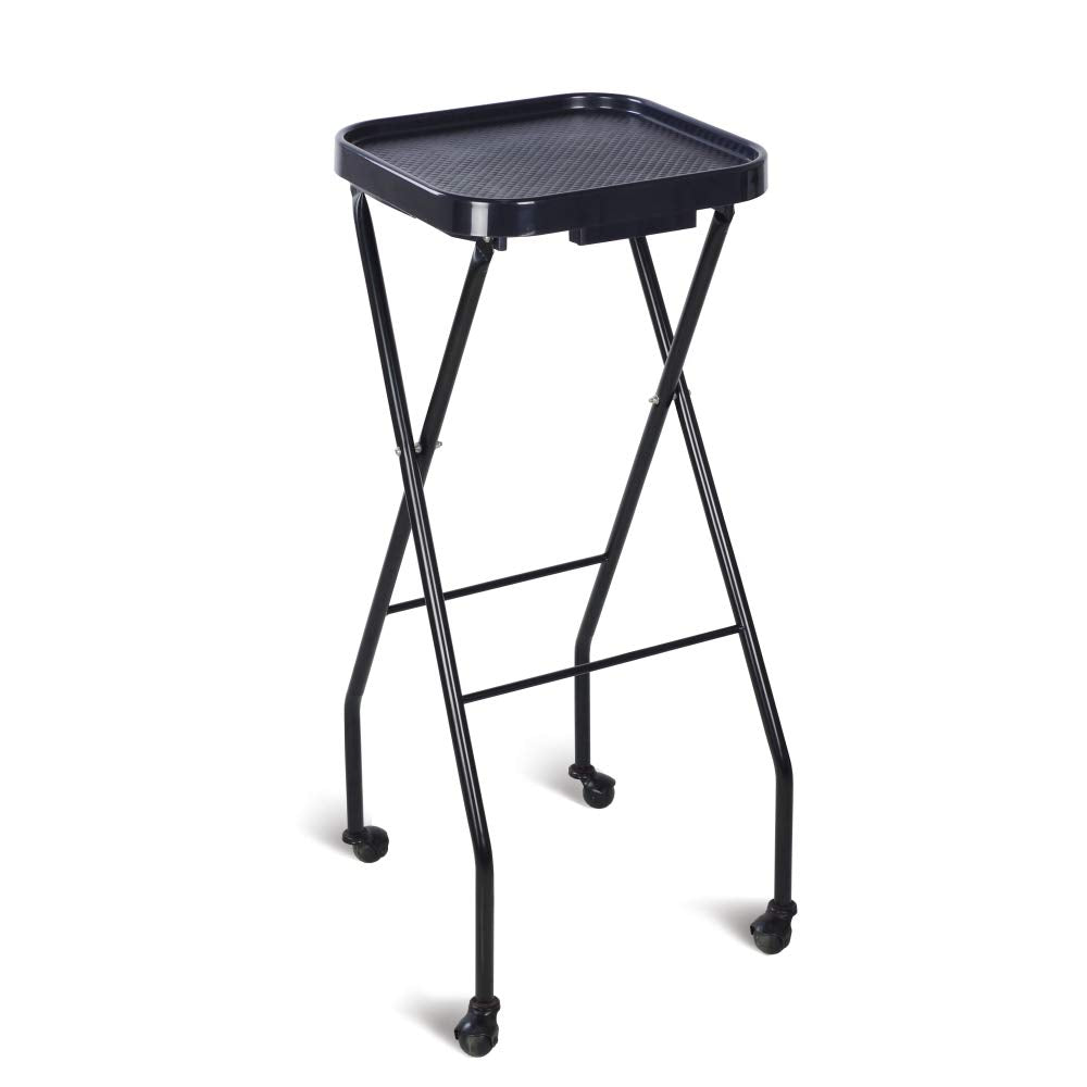 Black Folding Salon Tray Cart A157290