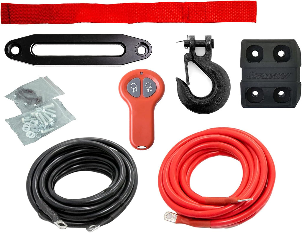 6000 lb. Ready-Fit Winch, 266.1 Gear Ratio, 50 Foot Remote, 3/16 Inch Steel, Permanent Magnet DC 12V, 1.9 HP Motor Y934480