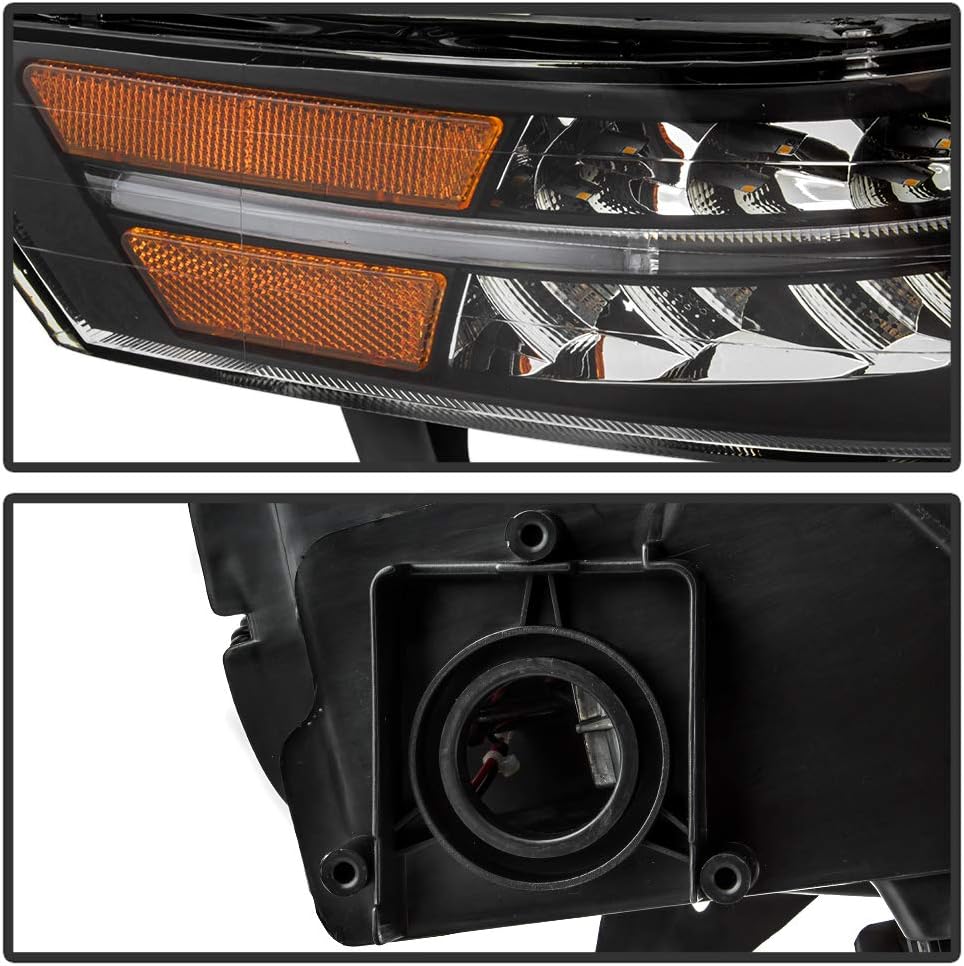LED Signal DRL Tube Projector Headlights Headlamps Driver & Passenger Side H603852
