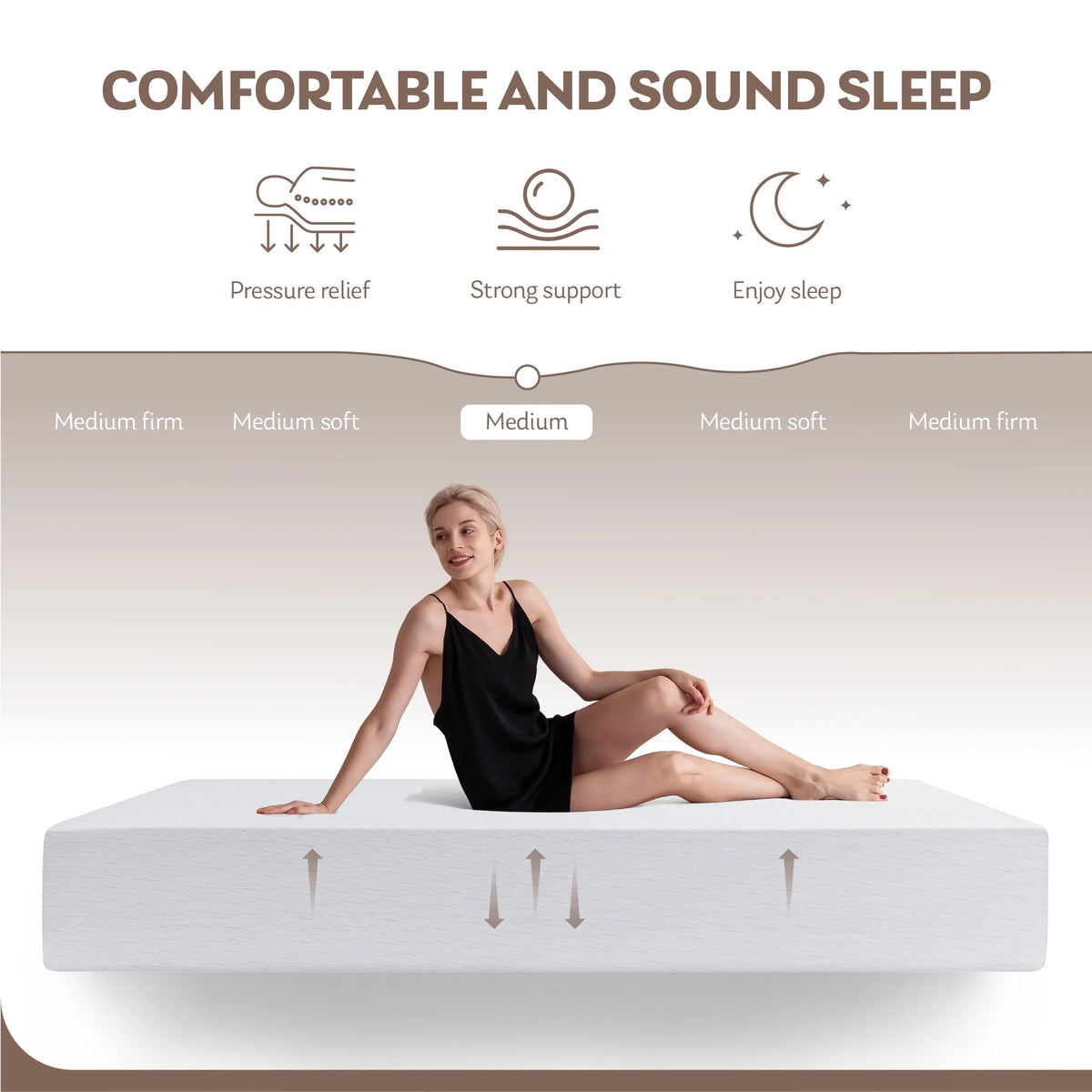 10 Gel Memory Foam Full Mattress Z512241