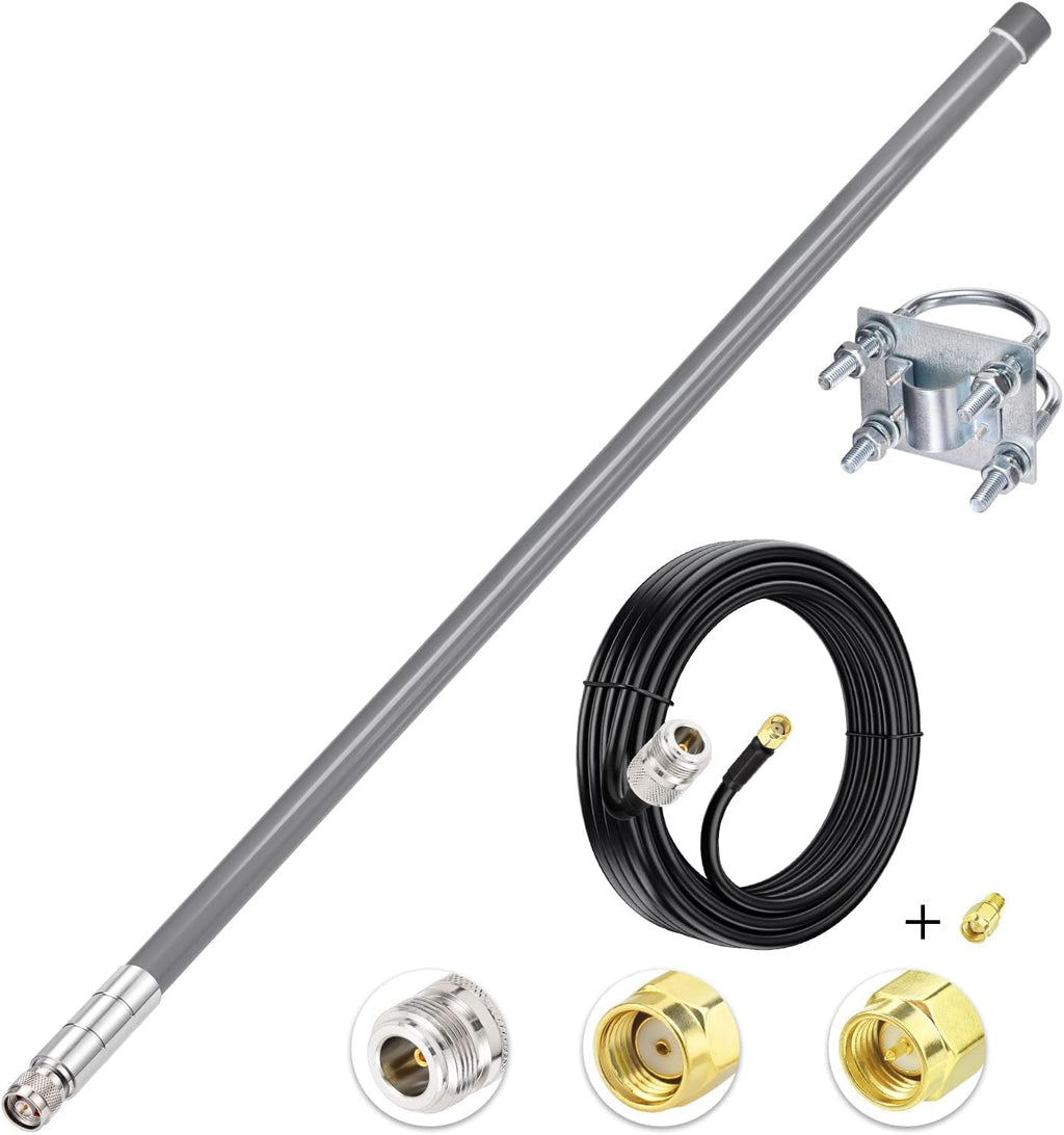 31.5inch 5.8 dBi Antenna 915MHz Lora Antennas Low Loss Cable 3.3ft Pack of 2 C10791