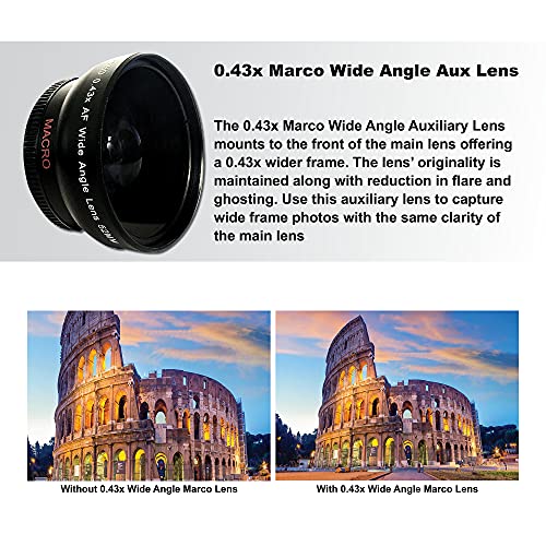 DSLR Camera with 18-55mm + 75-300mm Lenses, 64GB Memory Card, Tripod, Case, Wideangle Lenses A580