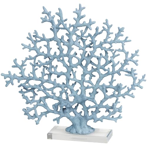 Aluminum Metal Coral Decorative Sculpture 19" x 3" x 21" Silver S923923