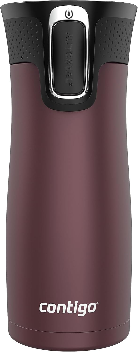 Stainless Steel Vacuum Travel Mugs with Spill-Proof Lids, 16oz H21015
