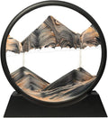 Moving Sand Art Picture Round Glass 3D Deep Sea (Blue, 7 Inch) N389