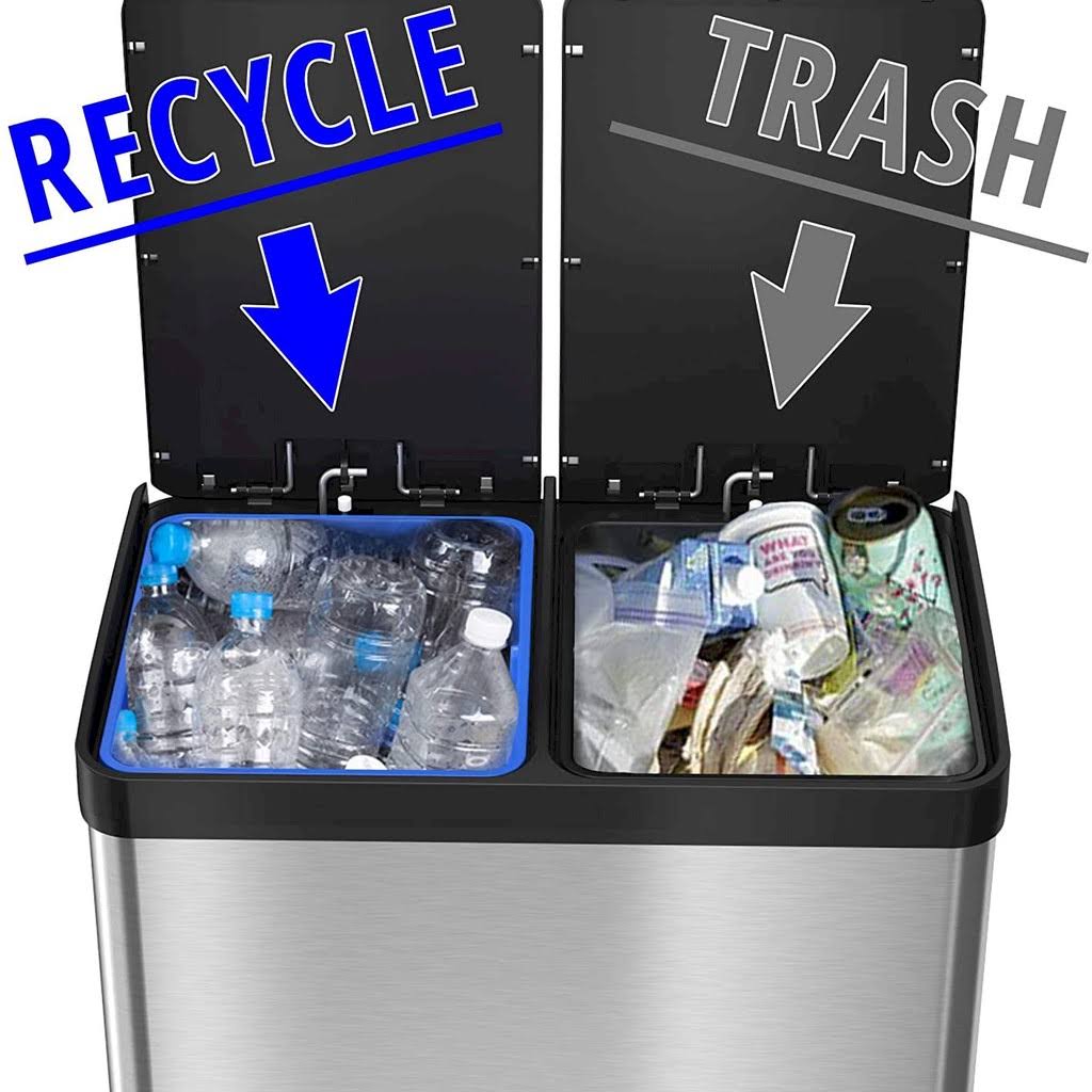 16 Gallon Stainless Steel Step Trash Can J571