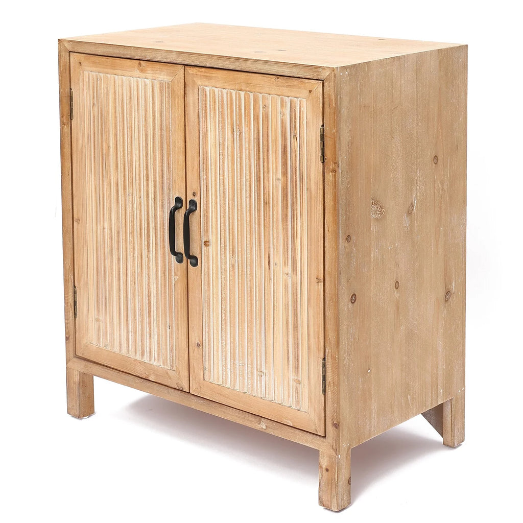 Natural Wood 2-Door Storage Cabinet P86539