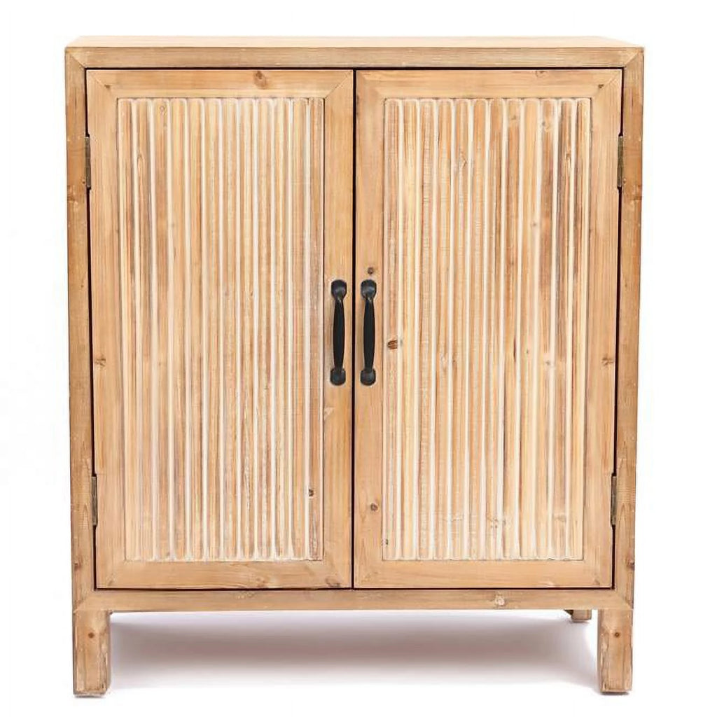 Natural Wood 2-Door Storage Cabinet P86539