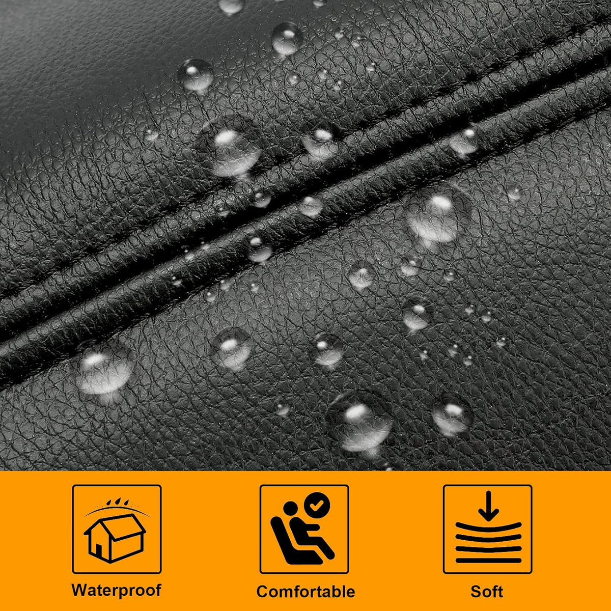 Black Cloth Seat Cover Pack of 2 P729