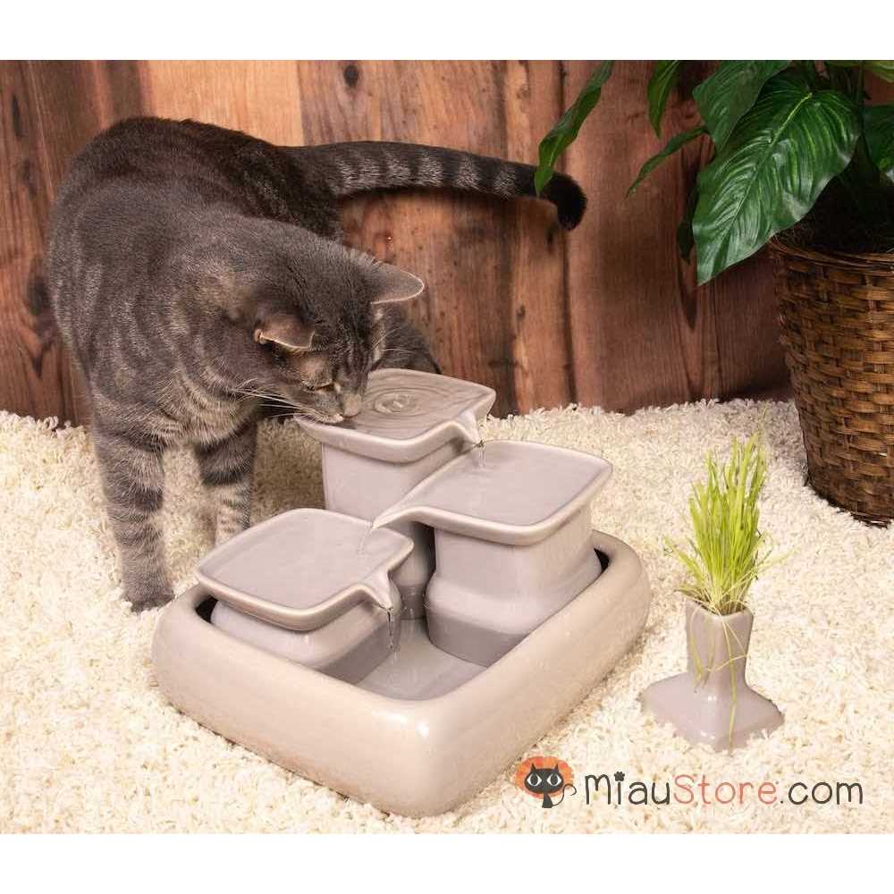 Ceramic Cat Water Fountain Y3897