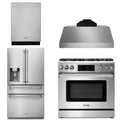 36 Propane Gas Range, Range Hood, Refrigerator with Water and Ice Dispenser, Dishwasher Q82540