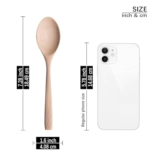 Small Uncoated Beech Wooden Spoons Set, 6pcs Y5320