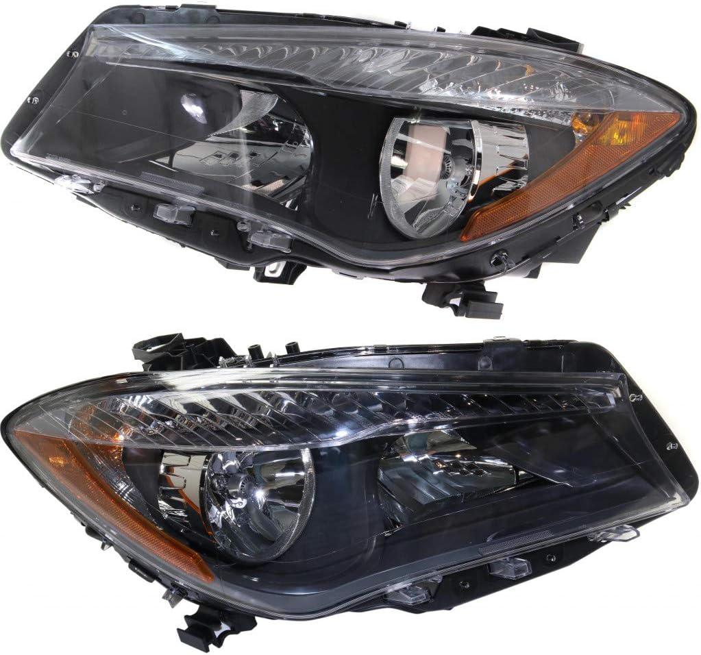 Passenger Side Headlight Assembly Black Housing E3931