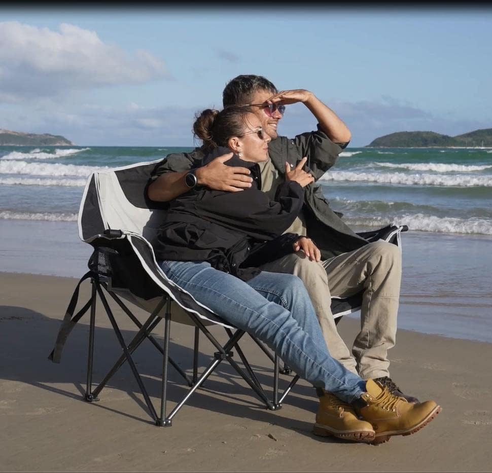 XL Oversized 2 Person Padded Folding Camping Chair V156727
