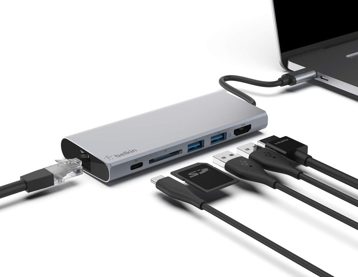 USB-C Hub with Tethered USB-C Cable M87438