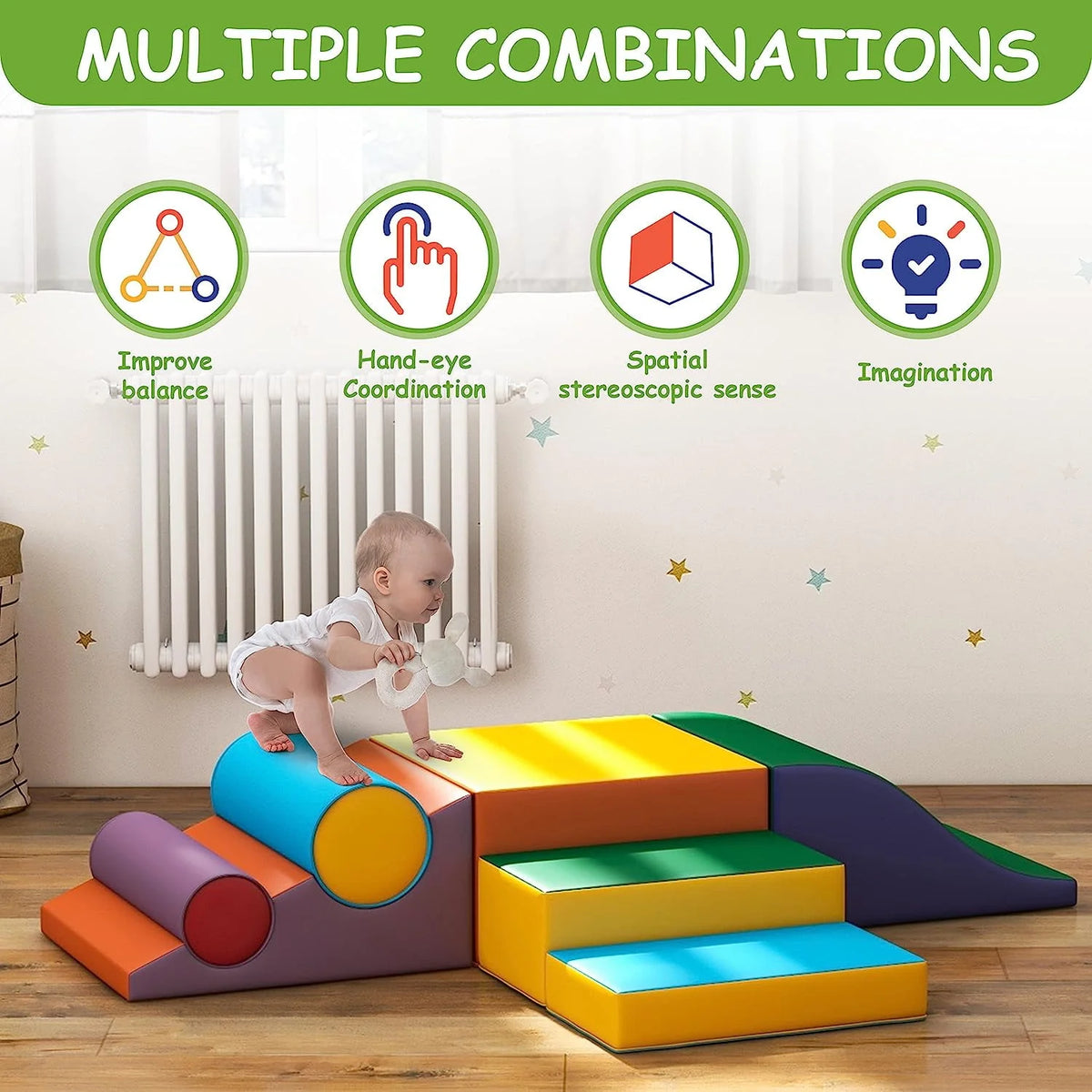 6 Pcs Soft Climbing Toys for Toddlers O326