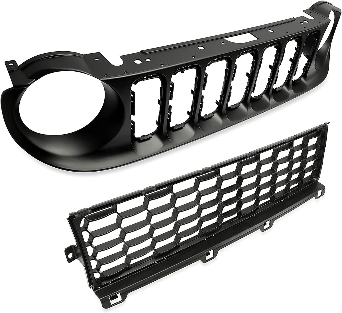 Black 2pcs Front Grille and Lower Grille O264