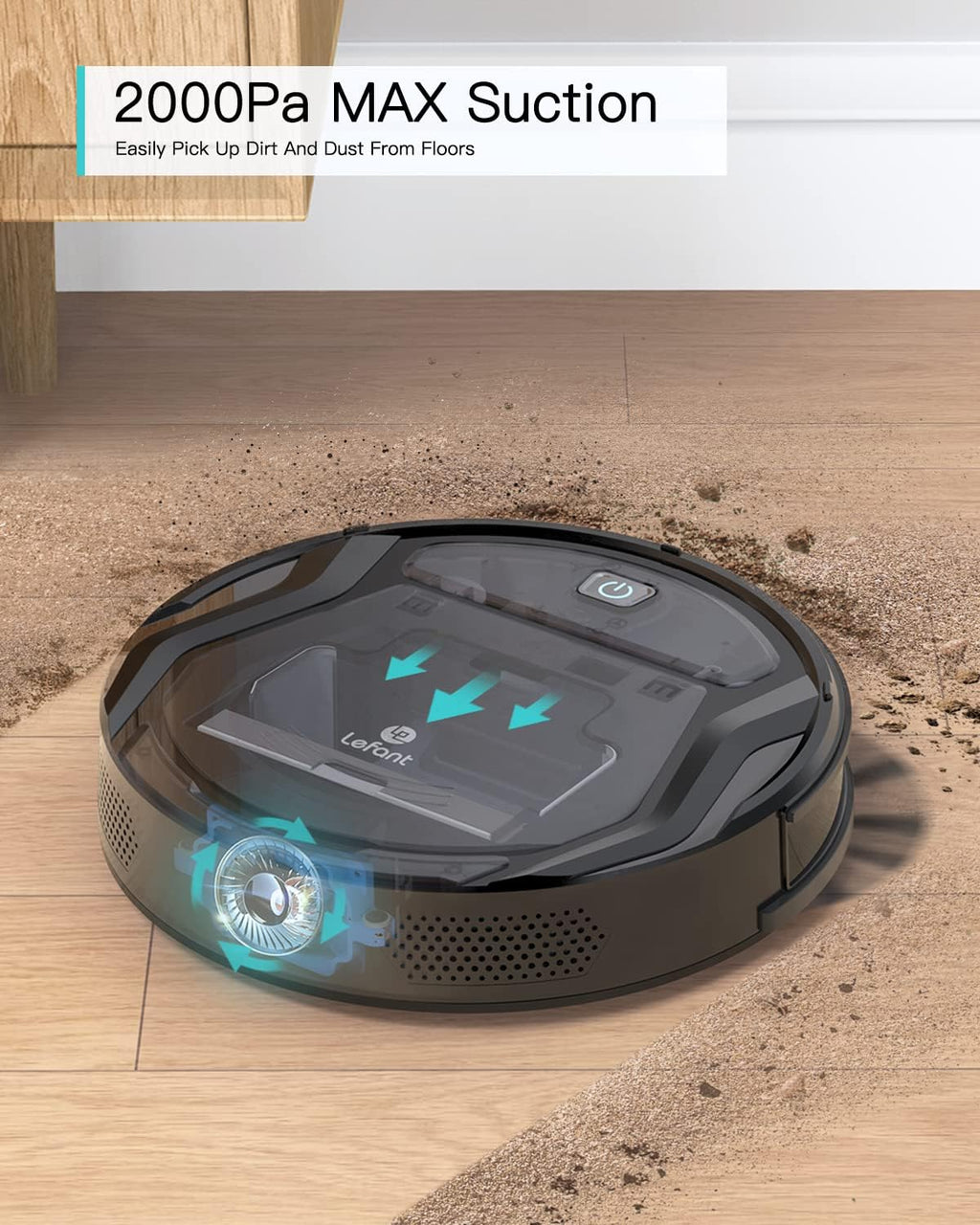 Robot Vacuum Cleaner for Pet Hair, Hard Floor, Low Pile Carpet R1163