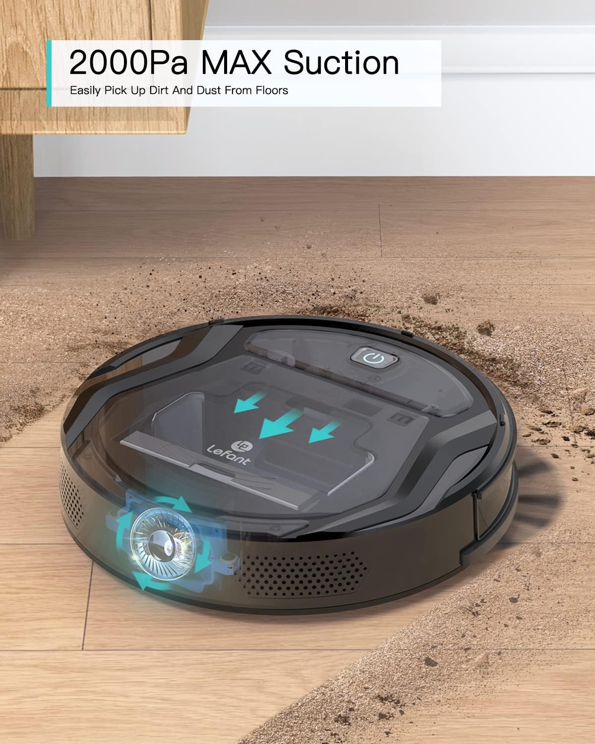 Robot Vacuum Cleaner for Pet Hair, Hard Floor, Low Pile Carpet R1163