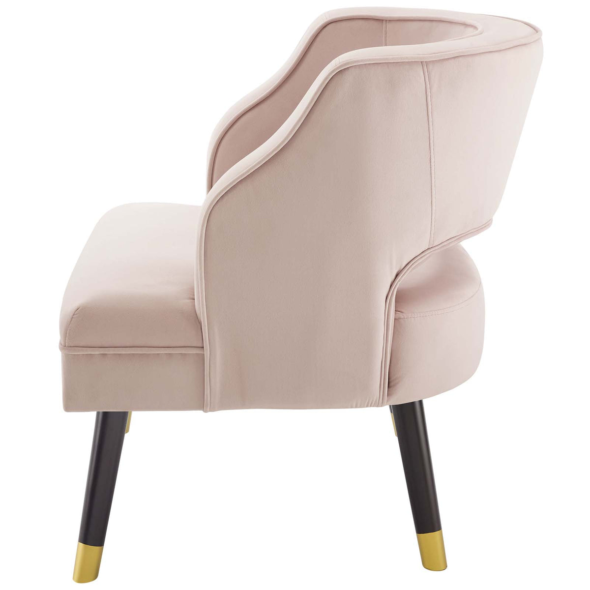 Pink Velvet Accent Armchair C1615