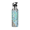 Green Brown Leopard Stainless Steel Vacuum Insulated Water Bottle 20 OZ C37007