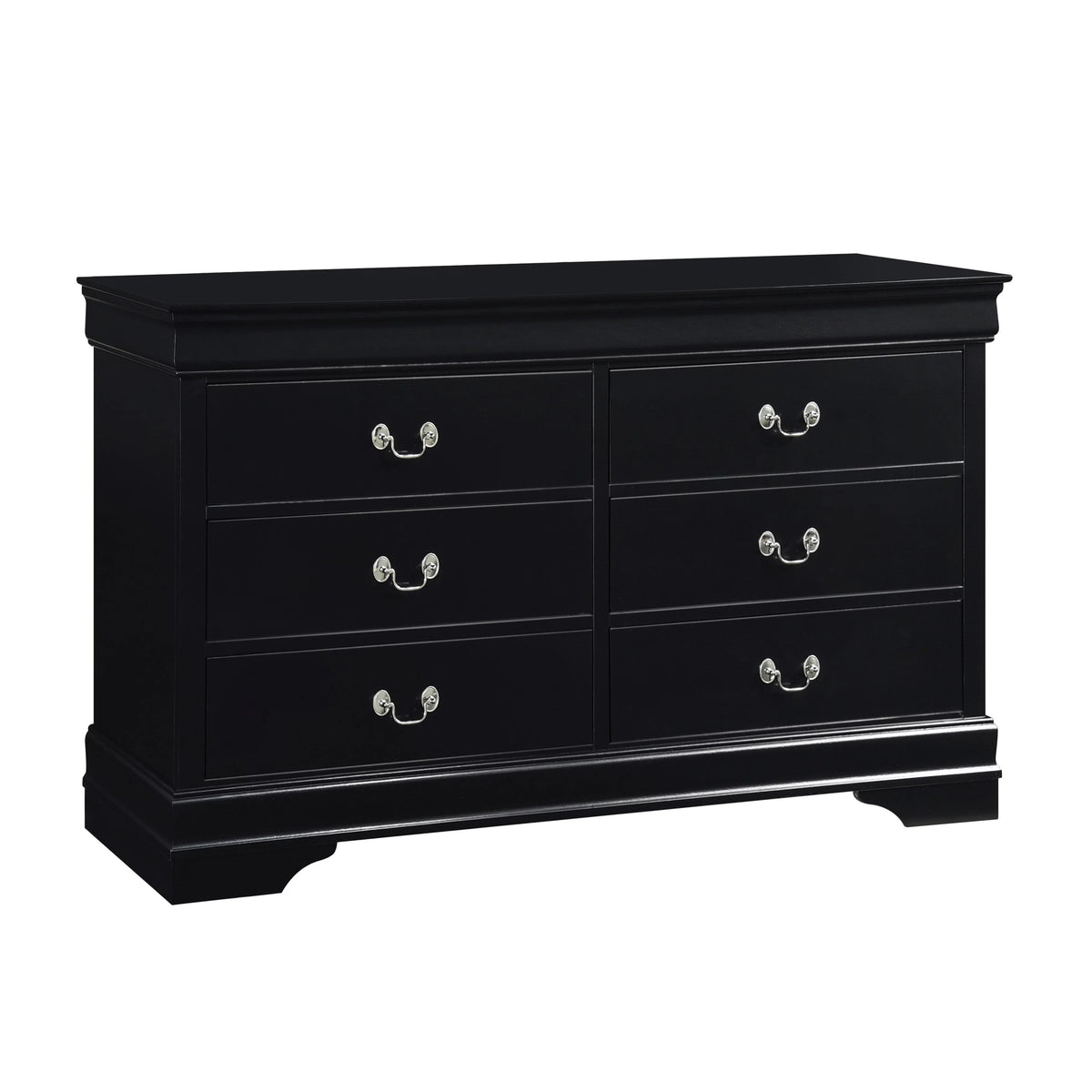 Black 6 Drawer Dresser V11572